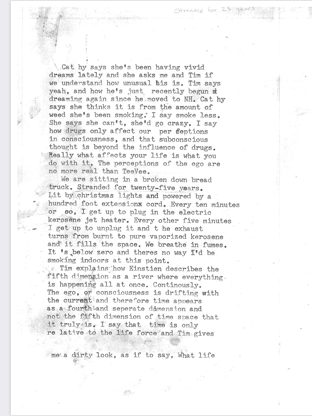 an image of typewritten text